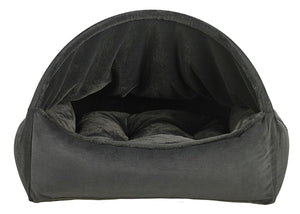 Canopy Bed in Shale and Galaxy Dream Fur - Posh Puppy Boutique