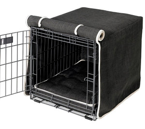 Storm MicroLinen Luxury Crate Cover - Posh Puppy Boutique