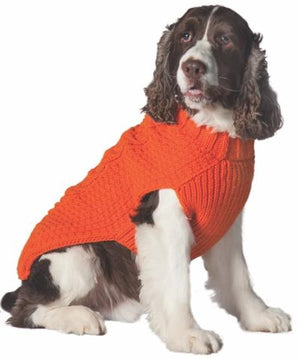 Orange Cable Knit Sweater - Posh Puppy Boutique
