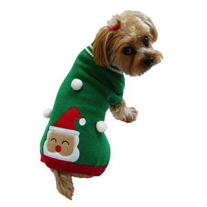 Santa in Snow Sweater - Posh Puppy Boutique
