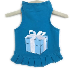 Blue Box Flounce Dress in Turquoise - Posh Puppy Boutique