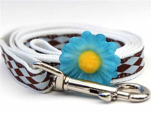 Gerber Daisy Blue Collection - Step In Harnesses All Metal Buckles - Posh Puppy Boutique