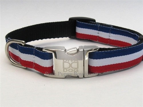 Patriotic Pooch Collection Collar- All Metal Buckles