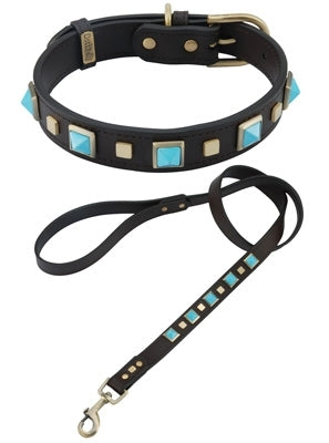 Turquoise Rock & Roll Collar - Posh Puppy Boutique
