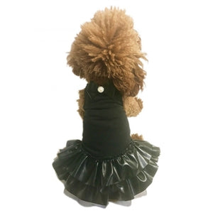 Let's Rock! Pleather Dog Tutu Dress - Posh Puppy Boutique