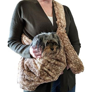 Adjustable Furbaby Sling Bag in Fawn - Posh Puppy Boutique
