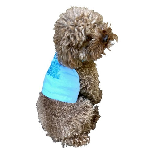 Tropical Dog Tank Top in Blue