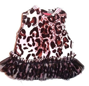Pink Leopard Movie Star Velvet Tutu Dress - Posh Puppy Boutique
