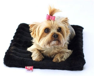 Black Mink All Plush Crate Liner Blanket - Posh Puppy Boutique