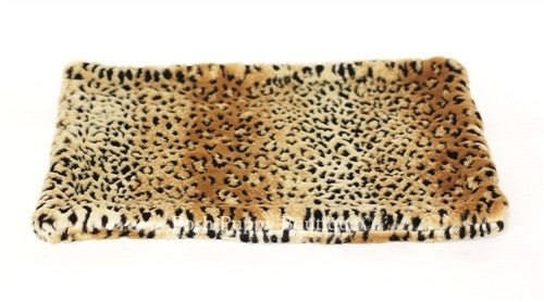 Brown Leopard All Plush Crate Liner Blanket