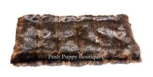 Brown Mink All Plush Crate Liner Blanket - Posh Puppy Boutique