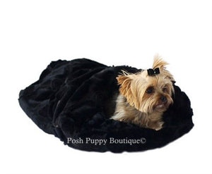 Black Roses Plush Cozy Sak - Posh Puppy Boutique