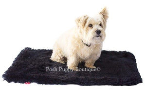 Black Powder Puff Minkie Binkie Blanket - Posh Puppy Boutique