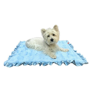 Furbaby Ruffled Blanket - Blue Bella - Posh Puppy Boutique
