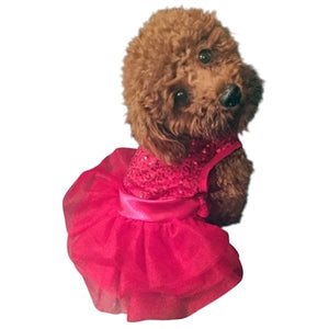 Picture Perfect Red Sequins Fufu Tutu Dress - Posh Puppy Boutique