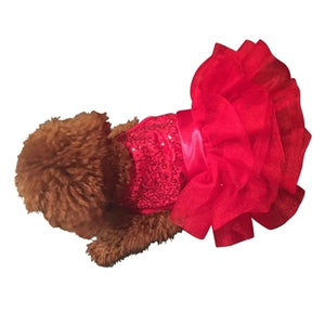 Picture Perfect Red Sequins Fufu Tutu Dress - Posh Puppy Boutique
