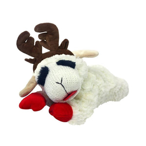 Holiday Lambchop with Antlers Toy - Posh Puppy Boutique