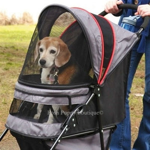 Regal Pet Stroller- Gray - Posh Puppy Boutique