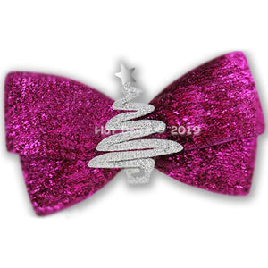 Gift of Happiness Ribbon Hair Bow - Purple - Posh Puppy Boutique