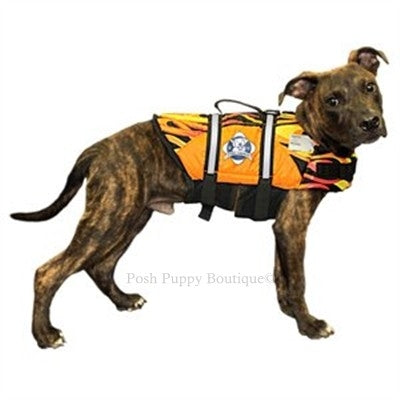 "RACING FLAMES" Designer Dog Life Jacket