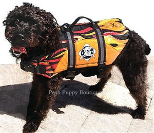"RACING FLAMES" Designer Dog Life Jacket - Posh Puppy Boutique