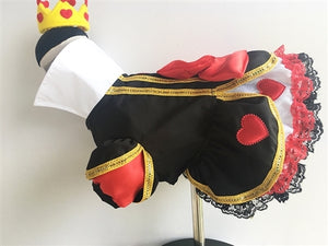 Big Bow and Hearts Queen Dress Dog Costume - Posh Puppy Boutique