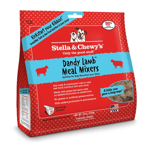 Stella & Chewys Freeze Dried Dandy Lamb Meal Mixers for Dogs - 18 Oz