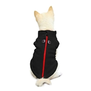 Zip Up Fleece in Black - Posh Puppy Boutique