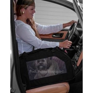 Car Seat-Carrier - Black - Posh Puppy Boutique
