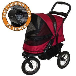 Jogger No-Zip Pet Stroller - Rugged Red - Posh Puppy Boutique