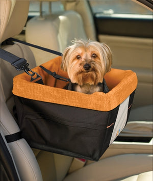 Booster Seat - Skybox - Black-Orange - Posh Puppy Boutique