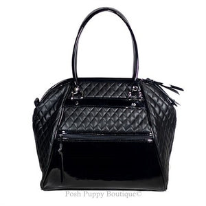 Haylee Carrier- Black Quilted Luxe - Posh Puppy Boutique