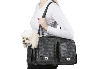 Marlee - Black Woven Pet Carrier - Posh Puppy Boutique