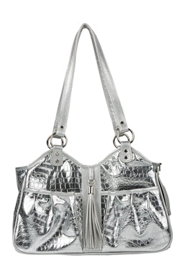 Metro - Silver Gator with Tassel Pet Carrier