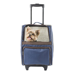RIO Classic - Navy Rolling Carrier On Wheels - Posh Puppy Boutique