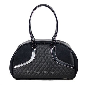 Roxy Collection Carrier- Black Quilted - Posh Puppy Boutique