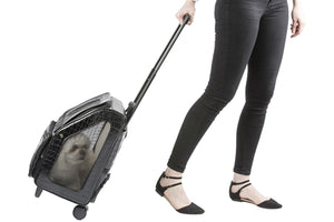 Rio Bag On Wheels Carrier Bag - Black Croco - Posh Puppy Boutique