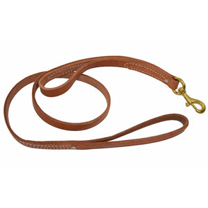 Double Handle Harness Leather Leash in Brown - Posh Puppy Boutique