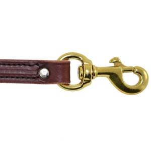 Standard Leather Leash 3-4" in Brown - Posh Puppy Boutique