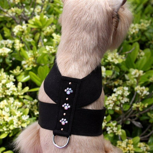 Susan Lanci Crystal Paw Collection Tinkie Ultrasuede Dog Harnesses - Many Colors