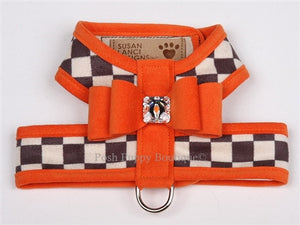 Susan Lanci Contrasting Trim Tinkie Harnesses- Windsor Check Collection -Big Bow Style in Many Colors - Posh Puppy Boutique