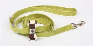 Susan Lanci Windsor Check Collection Ultrasuede Collars- Big Bow Style and Many Colors - Posh Puppy Boutique