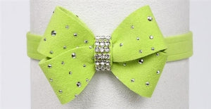 Susan Lanci Silver Stardust Nouveau Bow Collar in Many Colors - Posh Puppy Boutique