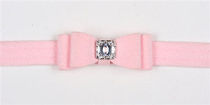 Susan Lanci Big Bow Collection Ultrasuede Collar in Many Colors - Posh Puppy Boutique