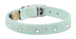 Susan Lanci CA Crystal Paws Ultrasuede Collars in Many Colors - Posh Puppy Boutique