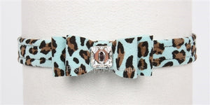Susan Lanci Big Bow Collar- Jungle Print Collection - Posh Puppy Boutique
