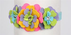 Susan Lanci Fantasy Flower Collection Collar- Tiffi Blue - Posh Puppy Boutique