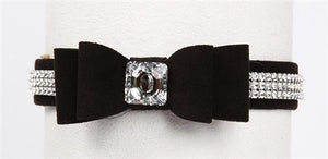 Susan Lanci 3 Rows Giltmore Crystals Big Bow 5/8" Collar - Many Colors - Posh Puppy Boutique