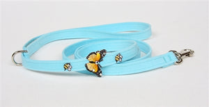 Susan Lanci Butterflies & Bees Collection Ultrasuede Dog Leashes - Three Colors - Posh Puppy Boutique