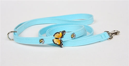 Susan Lanci Butterflies & Bees Collection Ultrasuede Dog Leashes - Three Colors